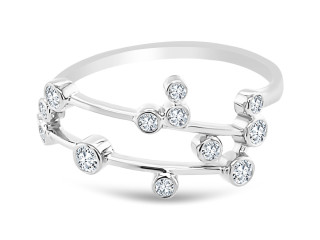 Buy Gemini Constellation Rings in 18K White Gold