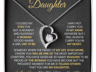 To My Beautiful Daughter | I Closed My Eyes for but a Moment | Forever Love Necklace