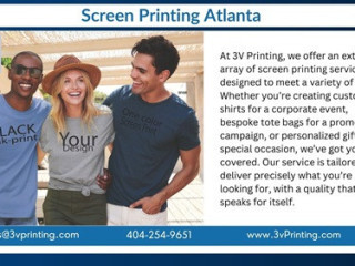 3v Printing: Atlanta’s Premier Screen Printing Service for Custom Apparel and More