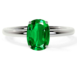 Classic Style Lab Grown Emerald Ring